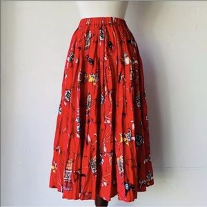 Vintage Native American Indian print Skirt by artist Alexander Henry.